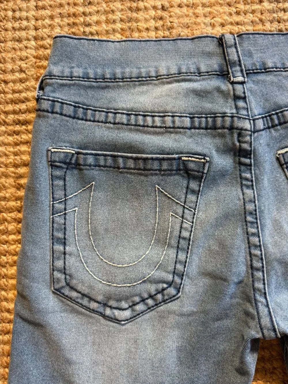 True Religion Rocco Relaxed Skinny Mens Denim Shorts Size 32 Blue